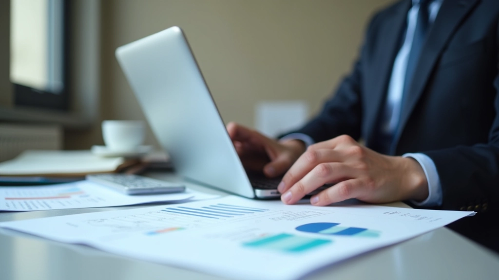 Personne consultant ses dépenses télécom sur un ordinateur